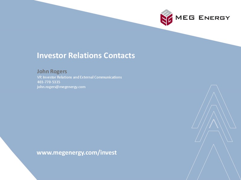 INVESTOR PRESENTATION – Meg Energy – slide 24
