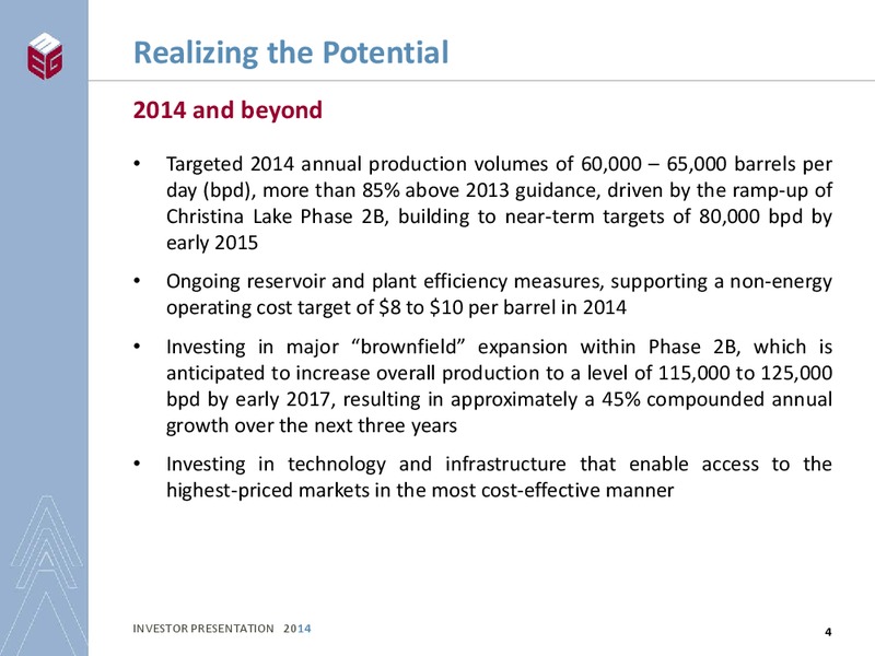 INVESTOR PRESENTATION – Meg Energy – slide 2