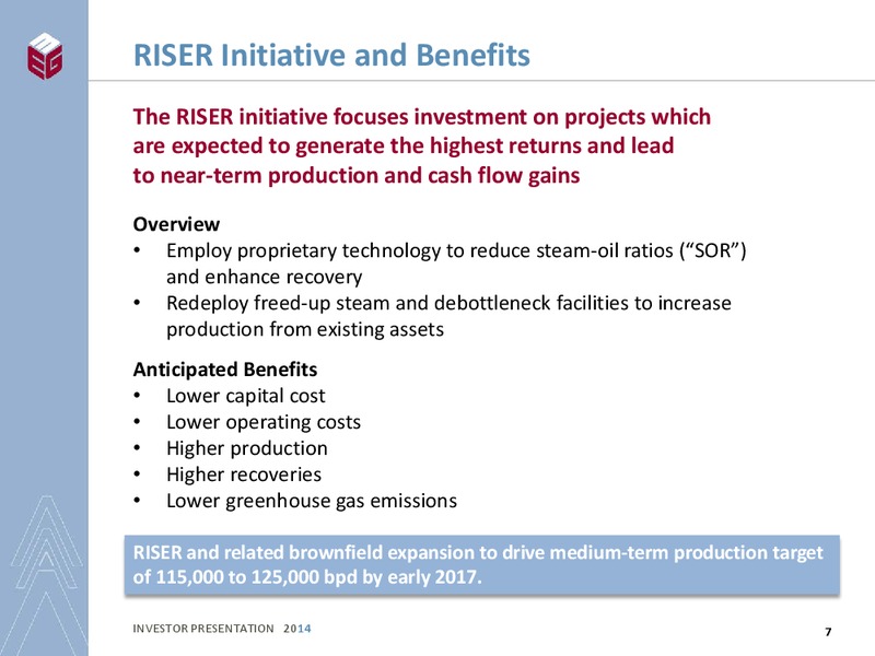 INVESTOR PRESENTATION – Meg Energy – slide 5