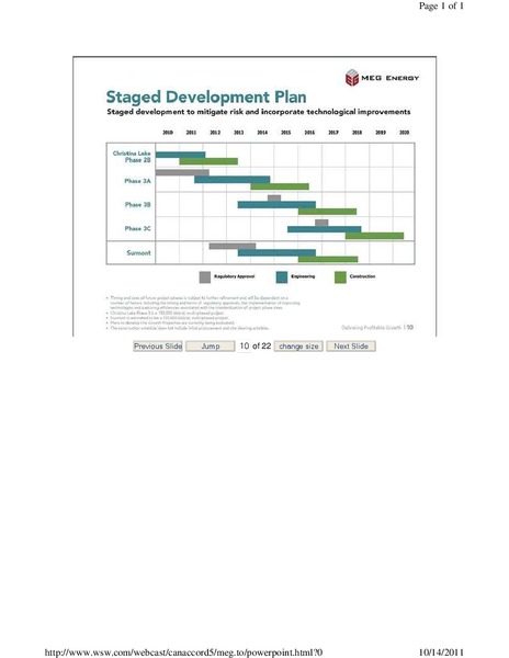 CANACCORD GENUITYS GLOBAL ENERGY CONFERENCE – Meg Energy – slide 10