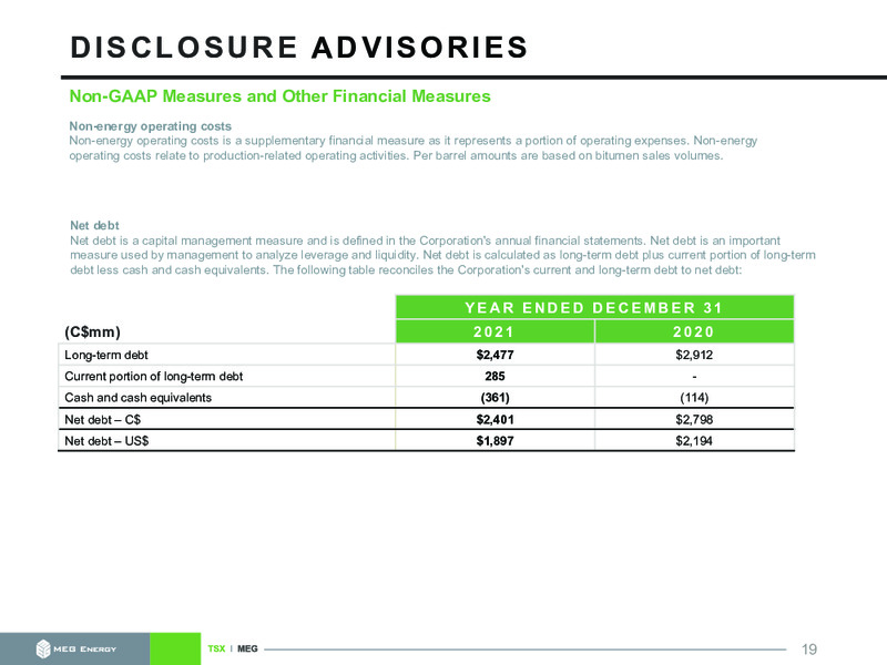 March 2022 Corporate Presentation – MEG Energy – slide 18
