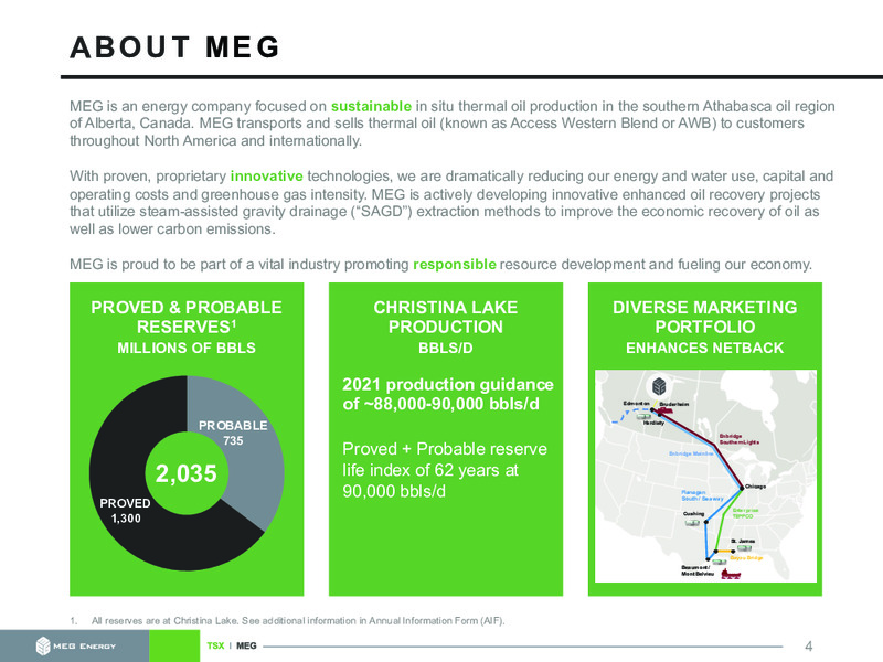 May 2021 Corporate Presentation – MEG Energy – slide 4