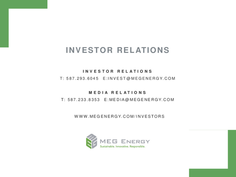 September 2020 Corporate Presentation – MEG Energy – slide 19
