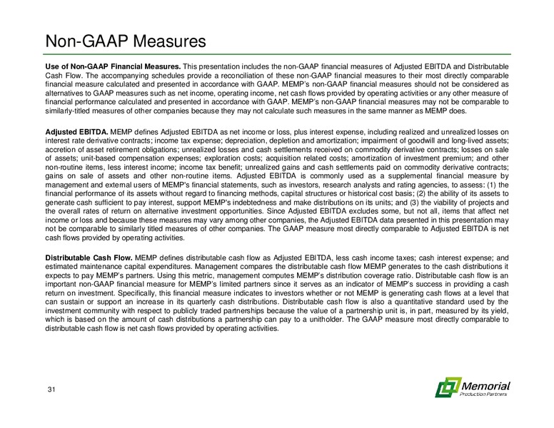 2014 IPAA Oil and Gas Symposium – Memorial Production Partners Lp – slide 30