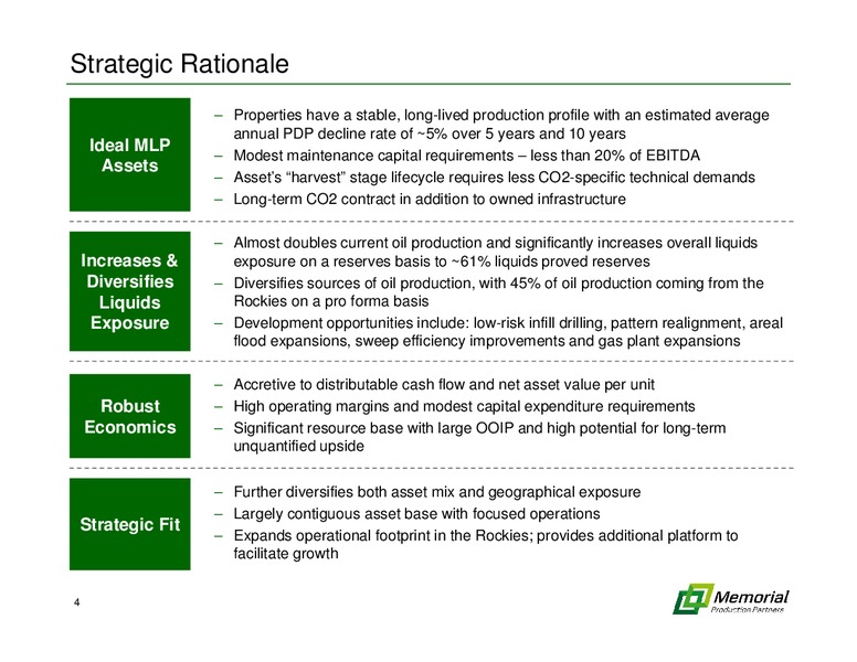 Acquisition of Wyoming Oil Properties – Memorial Production Partners Lp – slide 3