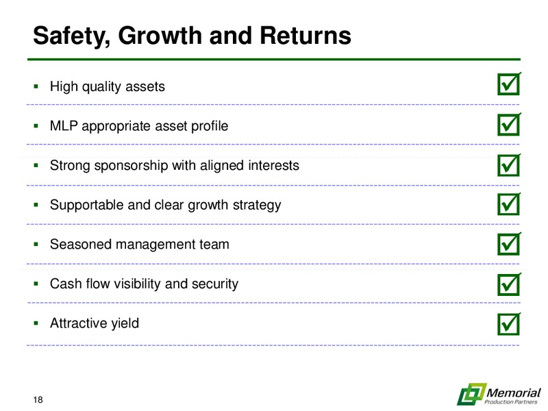 NAPTP INVESTOR CONFERENCE – Memorial Production Partners Lp – slide 17