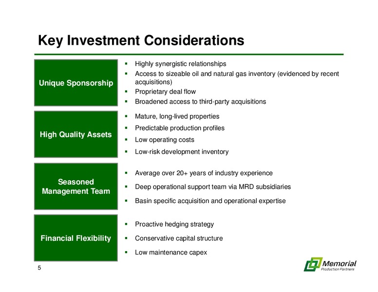 IPAA TIPRO LEADERS IN INDUSTRY LUNCHEON – Memorial Production Partners Lp – slide 4