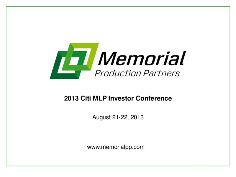 2013 CITI MLP INVESTOR CONFERENCE – Memorial Production Partners Lp – slide 1