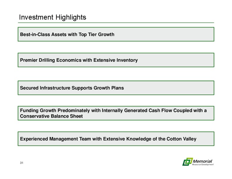 IPAA OGIS ENERGY CONFERENCE – Memorial Resource Development Corp. – slide 30