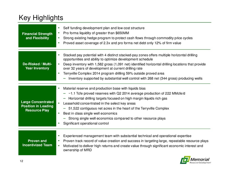 BARCLAYS CEO ENERGY POWER CONFERENCE – Memorial Resource Development Corp. – slide 11