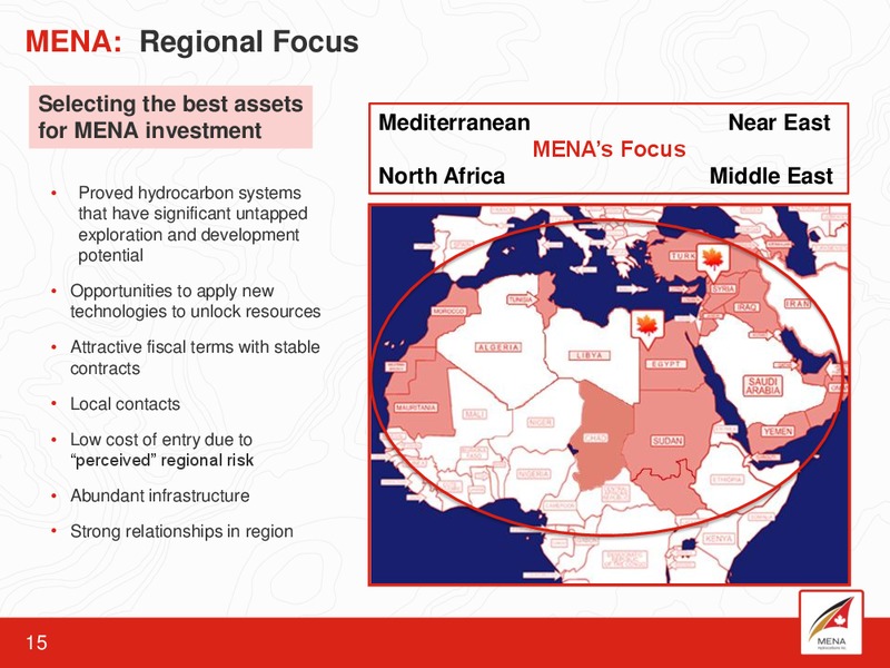 CORPORATE PRESENTATIONS – Mena Hydrocarbons Inc – slide 14