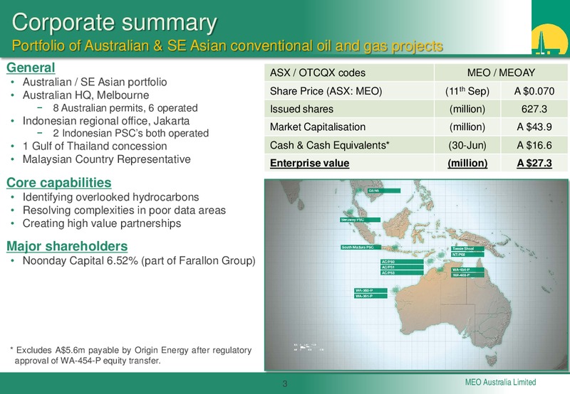 INVESTOR UPDATE – Meo Australia Ltd. – slide 2