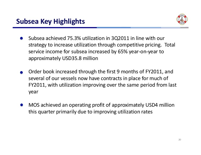 Q3 2011 RESULTS – Mermaid Maritime Public Company Limited – slide 19