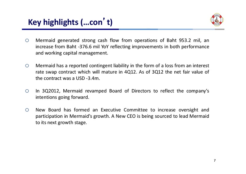 Q3 2012 EARNINGS CALL – Mermaid Maritime Public Company Limited – slide 6