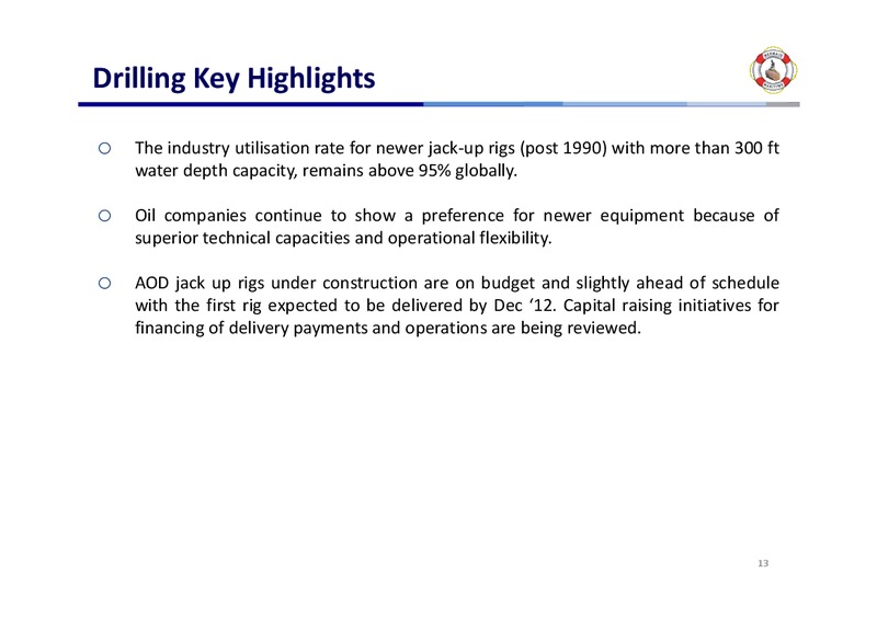 Q3 2012 EARNINGS CALL – Mermaid Maritime Public Company Limited – slide 12
