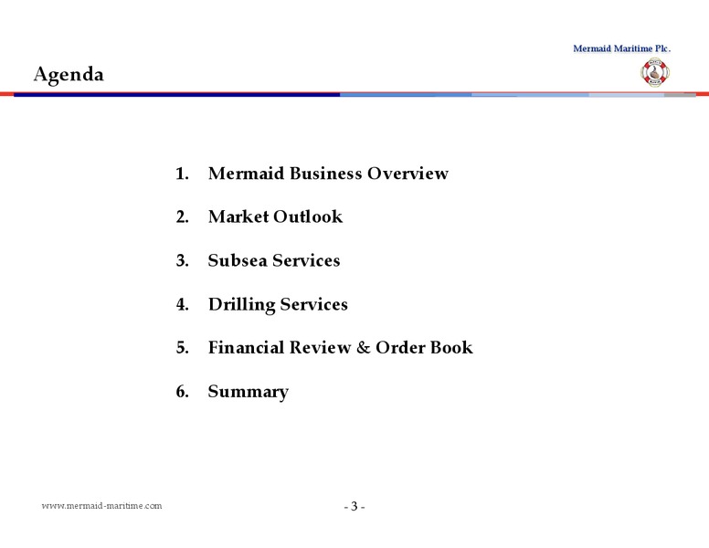 DECEMBER 2014 CORPORATE PRESENTATION – Mermaid Maritime Public Company Limited – slide 2
