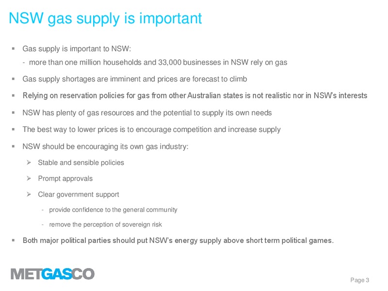 NSW Gas Supply – Metgasco – slide 2