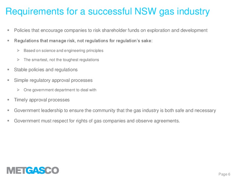 NSW Gas Supply – Metgasco – slide 5