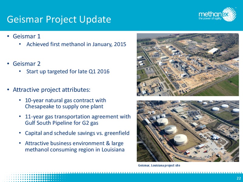 Investor Presentation – Methanex Corp. – slide 21