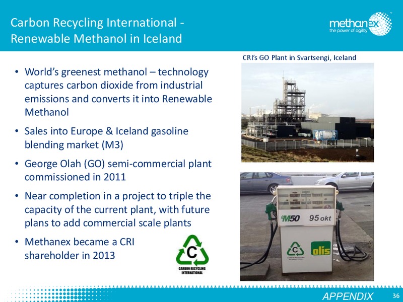 Investor Presentation – Methanex Corp. – slide 34