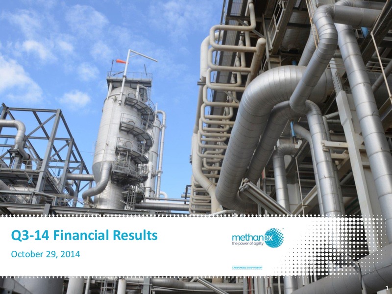 Q3 14 Financial Results – Methanex Corp. – slide 1