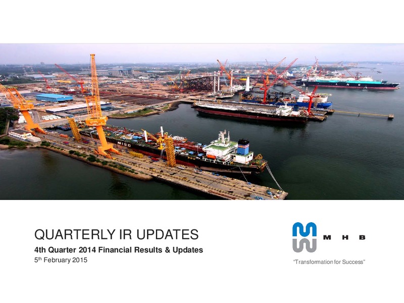 Quarterly IR Updates – Mhb Offshore Solutions – slide 1