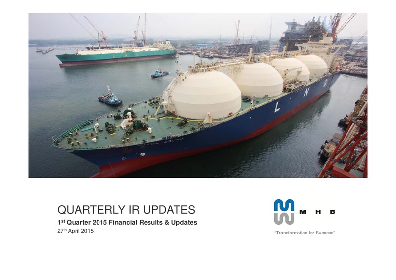 QUARTERLY IR UPDATES Q1 2015 – Mhb Offshore Solutions – slide 1