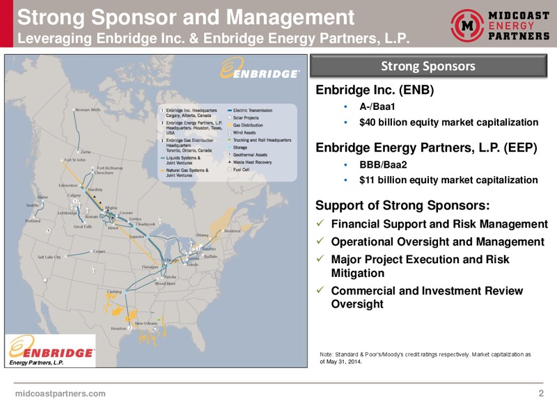 Credit Suisse MLP Logistics Coference – Midcoast Energy Partners, L.P. – slide 2