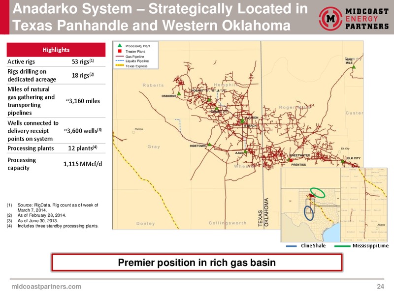 INVESTMENT COMMUNITY PRESENTATION – Midcoast Energy Partners, L.P. – slide 24