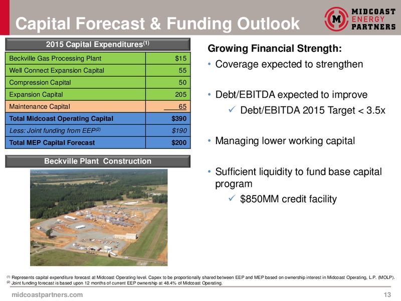 2015 Guidance Presentation – Midcoast Energy Partners, L.P. – slide 12