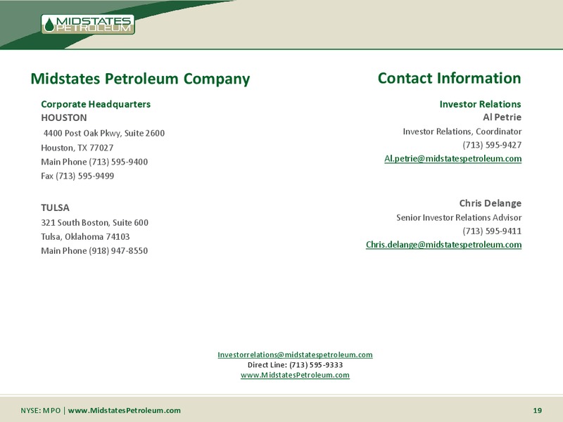 2Q Supplemental Information – Midstates Petroleum – slide 17