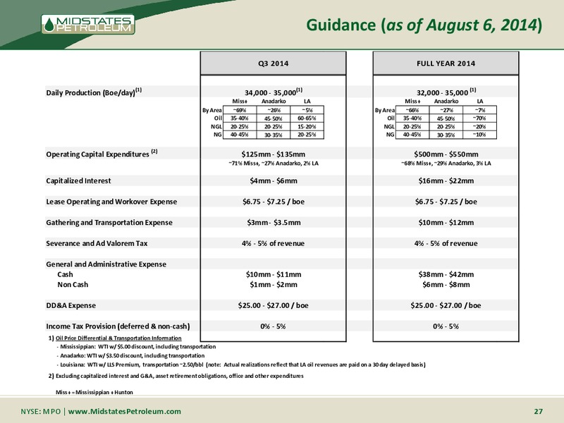 Johnson Rice Company Energy Conference – Midstates Petroleum – slide 25