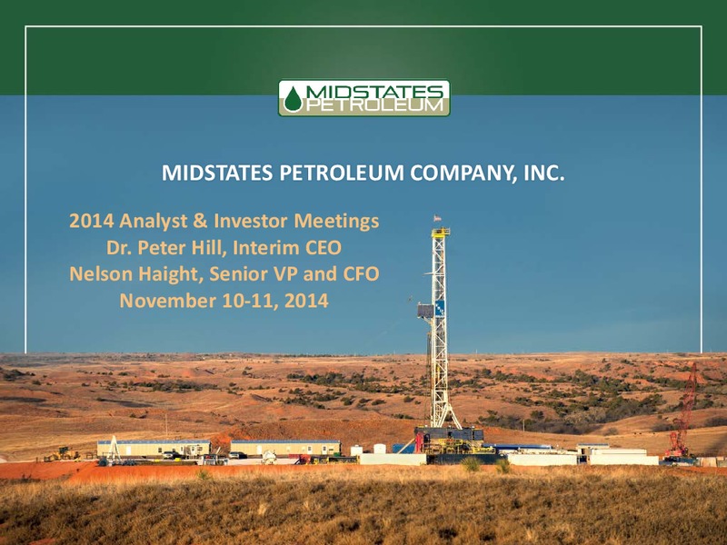 Analyst & Investor Meetings – Midstates Petroleum – slide 1