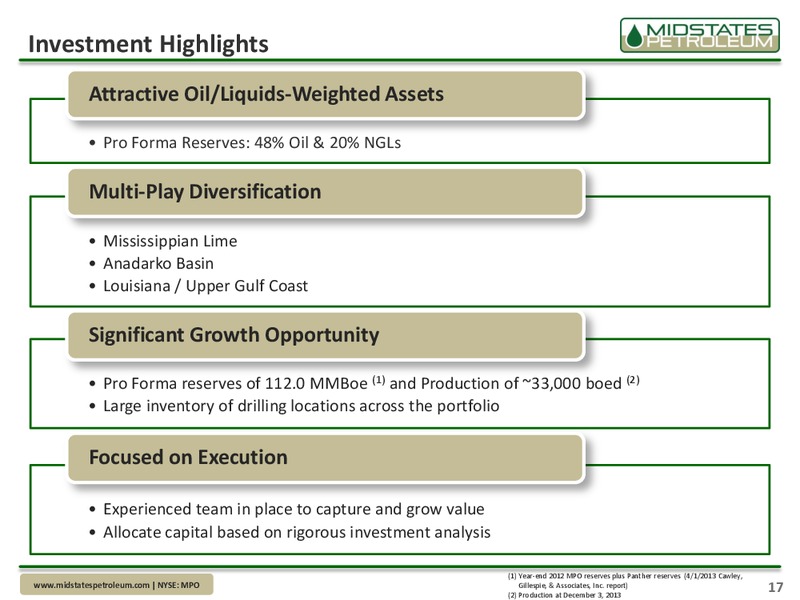 Company Update – Midstates Petroleum – slide 15