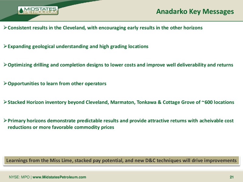 Ultimate Energy Conference – Midstates Petroleum – slide 19