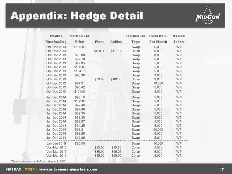 3RD QUARTER 2013 EARNINGS CALL – Mid-Con Energy Partners Lp – slide 16
