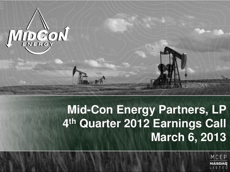 Q4 2012 – Mid-Con Energy Partners Lp – slide 1