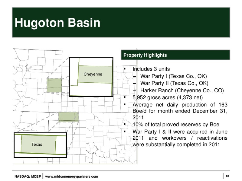 IPAA OGIS NEW YORK – Mid-Con Energy Partners Lp – slide 12
