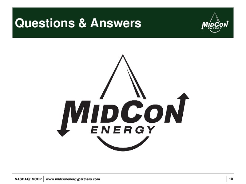 1ST QUARTER 2012 EARNINGS CALL – Mid-Con Energy Partners Lp – slide 9