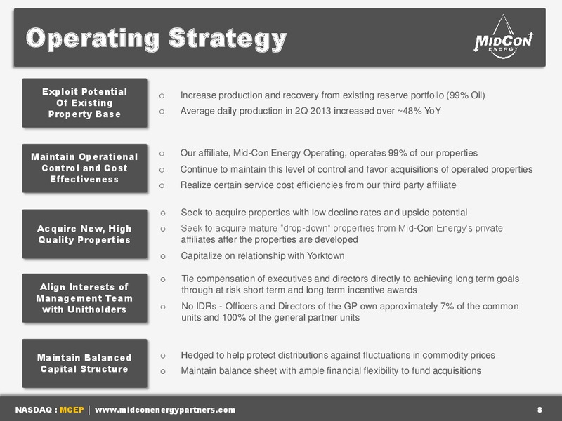 ENERCOM OIL & GAS CONFERENCE – Mid-Con Energy Partners Lp – slide 7