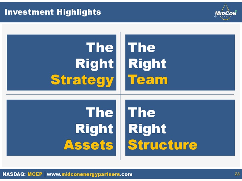 IPAA OGIS San Francisco Conference – Mid-Con Energy Partners Lp – slide 22