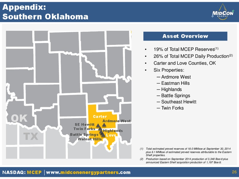 Investor Presentation – Mid-Con Energy Partners Lp – slide 25