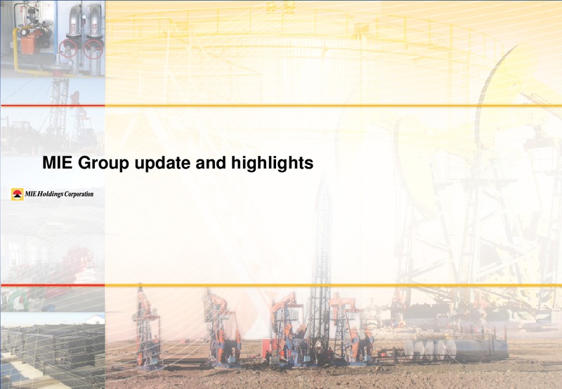 INVESTOR PRESENTATION – Mie Holdings Corp. – slide 3