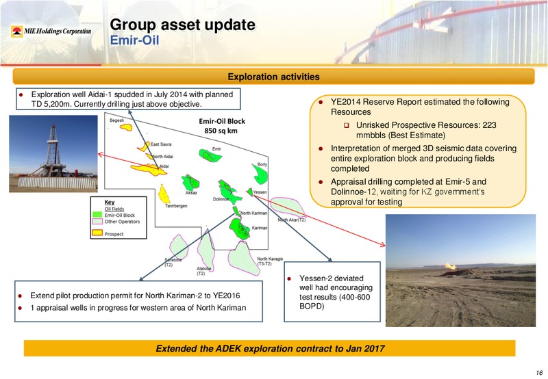 MIE 2014 ANNUAL RESULTS PRESENTATION – Mie Holdings Corp. – slide 20