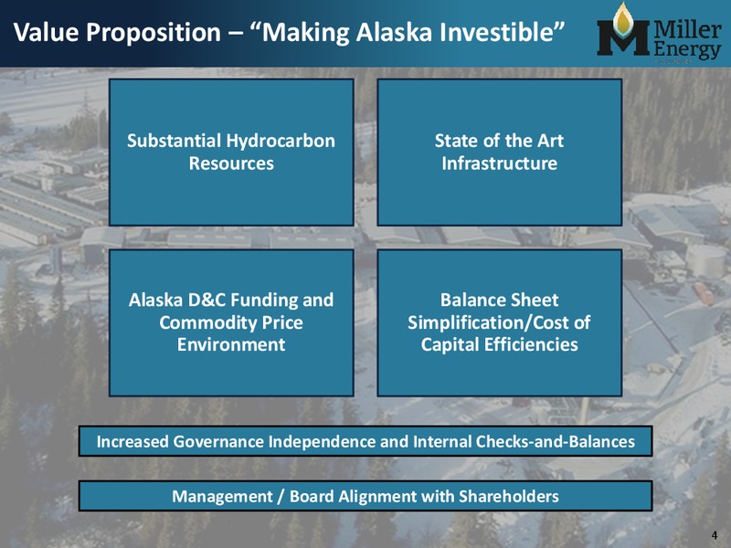 Investor Presentation – Miller Energy Resources, Inc. – slide 3
