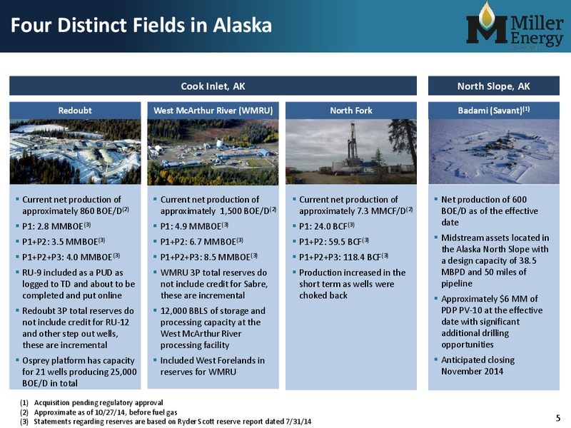 Investor Presentation – Miller Energy Resources, Inc. – slide 4