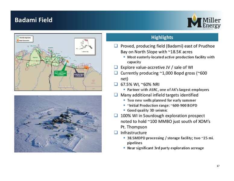 IPPA Florida – Miller Energy Inc – slide 16