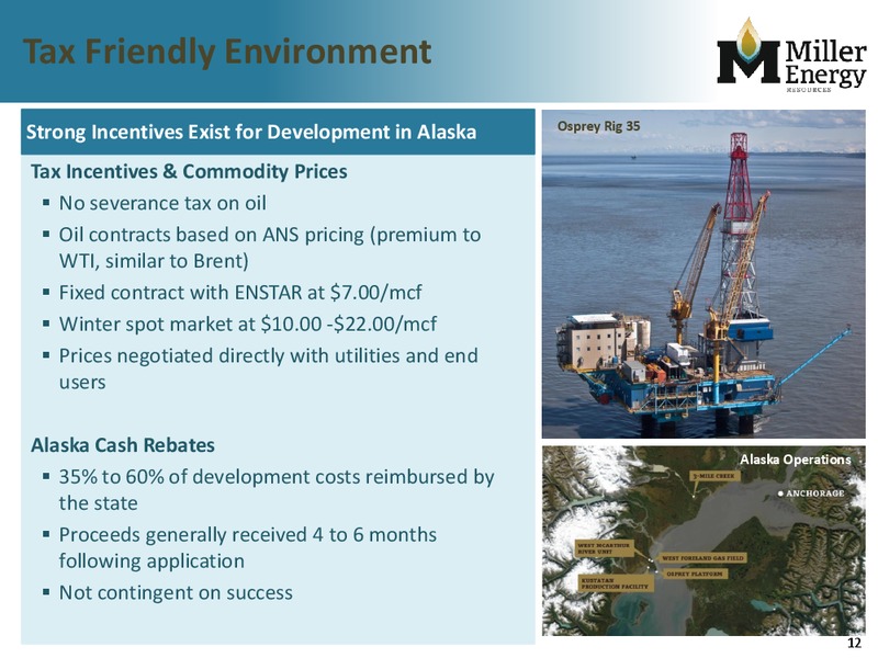 Investor Presentation – Miller Energy Inc – slide 11