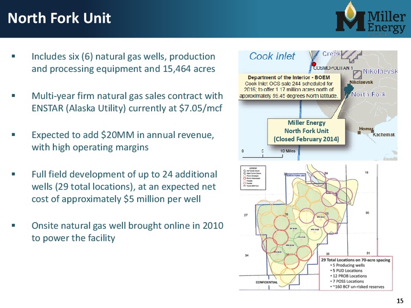 Investor Presentation – Miller Energy Resources, Inc. – slide 14