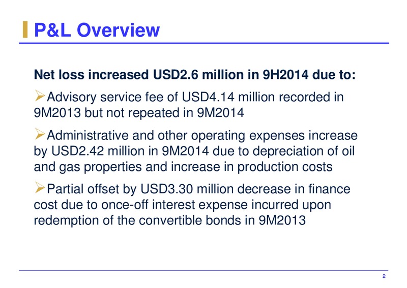 Q3 2014 Earnings Call – Mirach Energy Ltd – slide 3